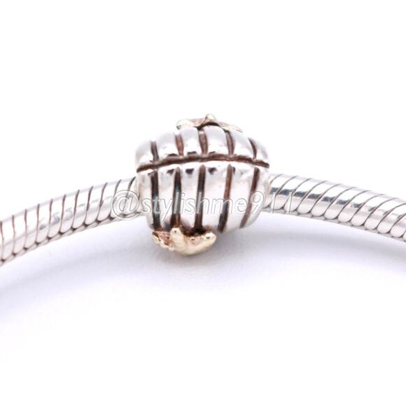 PANDORA Silver Sea Shell Charm with 14K Gold - 790249 - Picture 4 of 13